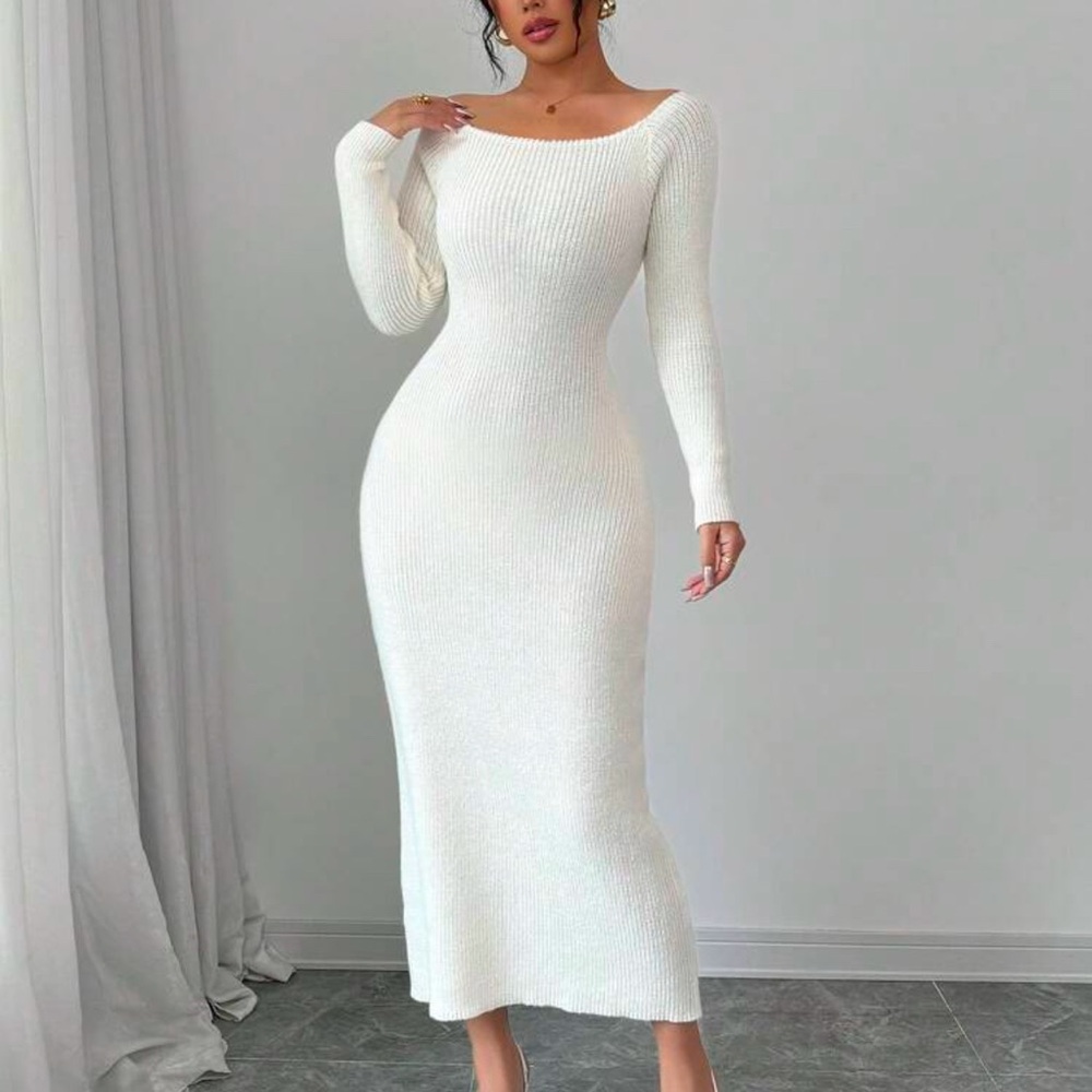 White Sweater Dress